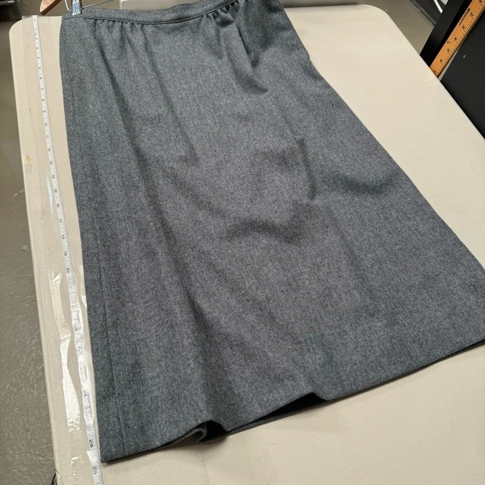 PENDLETON vintage wool midi skirt gray pockets lined academic academia twee sz10